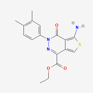 molecular formula C17H17N3O3S B5761659 ethyl 5-amino-3-(3,4-dimethylphenyl)-4-oxo-3,4-dihydrothieno[3,4-d]pyridazine-1-carboxylate 