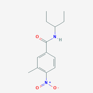 molecular formula C13H18N2O3 B5761687 N-(1-ethylpropyl)-3-methyl-4-nitrobenzamide 