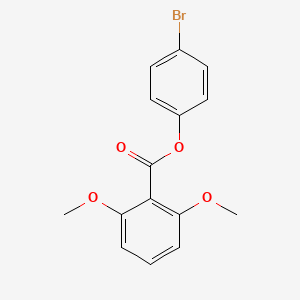molecular formula C15H13BrO4 B5761695 4-bromophenyl 2,6-dimethoxybenzoate 