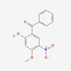 molecular formula C14H11NO5 B5761717 (2-hydroxy-4-methoxy-5-nitrophenyl)(phenyl)methanone 