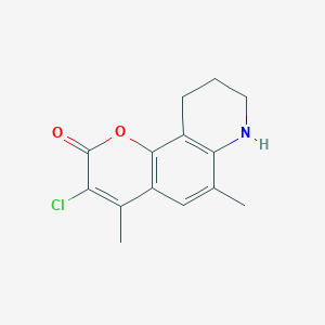 molecular formula C14H14ClNO2 B5761723 3-chloro-4,6-dimethyl-7,8,9,10-tetrahydro-2H-pyrano[2,3-f]quinolin-2-one 