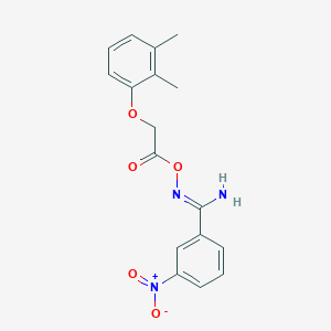 molecular formula C17H17N3O5 B5761754 N'-{[(2,3-dimethylphenoxy)acetyl]oxy}-3-nitrobenzenecarboximidamide 