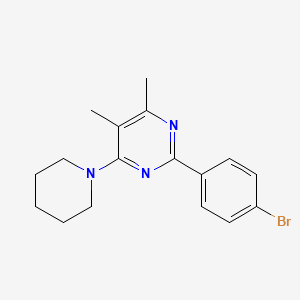 2-(4-bromophenyl)-4,5-dimethyl-6-(1-piperidinyl)pyrimidine