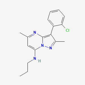molecular formula C17H19ClN4 B5761770 3-(2-chlorophenyl)-2,5-dimethyl-N-propylpyrazolo[1,5-a]pyrimidin-7-amine CAS No. 890634-61-4
