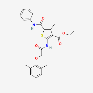 molecular formula C26H28N2O5S B5761821 ethyl 5-(anilinocarbonyl)-2-{[(mesityloxy)acetyl]amino}-4-methyl-3-thiophenecarboxylate 