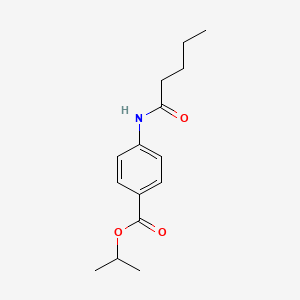molecular formula C15H21NO3 B5761835 isopropyl 4-(pentanoylamino)benzoate 