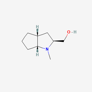 molecular formula C9H17NO B576184 ((2S,3AR,6aR)-1-methyloctahydrocyclopenta[b]pyrrol-2-yl)methanol CAS No. 193606-60-9