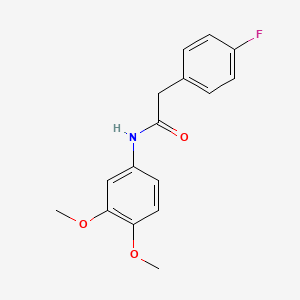 molecular formula C16H16FNO3 B5761842 N-(3,4-dimethoxyphenyl)-2-(4-fluorophenyl)acetamide 