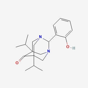 2-(2-hydroxyphenyl)-5,7-diisopropyl-1,3-diazatricyclo[3.3.1.1~3,7~]decan-6-one