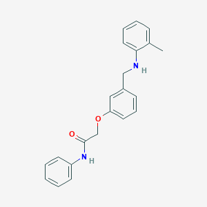 molecular formula C22H22N2O2 B5761882 2-(3-{[(2-methylphenyl)amino]methyl}phenoxy)-N-phenylacetamide 