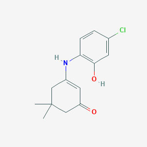 molecular formula C14H16ClNO2 B5761893 3-[(4-chloro-2-hydroxyphenyl)amino]-5,5-dimethyl-2-cyclohexen-1-one 