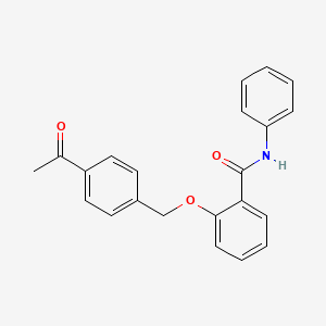 2-[(4-acetylbenzyl)oxy]-N-phenylbenzamide