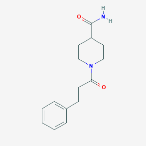 molecular formula C15H20N2O2 B5761915 1-(3-phenylpropanoyl)-4-piperidinecarboxamide 