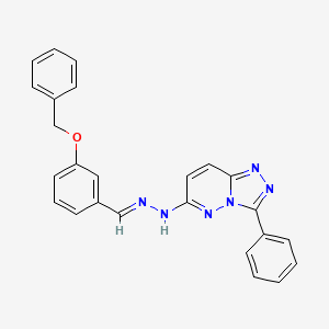 molecular formula C25H20N6O B5761930 3-(benzyloxy)benzaldehyde (3-phenyl[1,2,4]triazolo[4,3-b]pyridazin-6-yl)hydrazone 