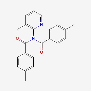 molecular formula C22H20N2O2 B5761942 4-methyl-N-(4-methylbenzoyl)-N-(3-methyl-2-pyridinyl)benzamide 