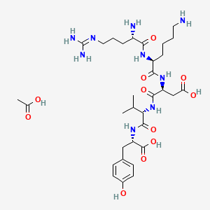 molecular formula C32H53N9O11 B576196 Thymopentin monoacetate CAS No. 177966-81-3
