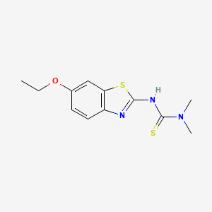 molecular formula C12H15N3OS2 B5761960 N'-(6-ethoxy-1,3-benzothiazol-2-yl)-N,N-dimethylthiourea 