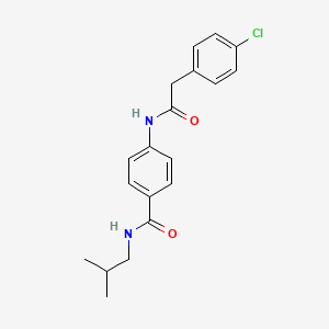 molecular formula C19H21ClN2O2 B5761978 4-{[(4-chlorophenyl)acetyl]amino}-N-isobutylbenzamide 