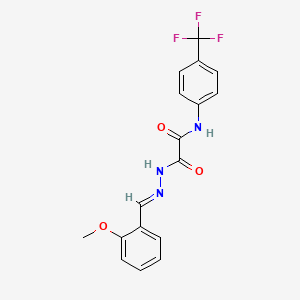 2-[2-(2-methoxybenzylidene)hydrazino]-2-oxo-N-[4-(trifluoromethyl)phenyl]acetamide