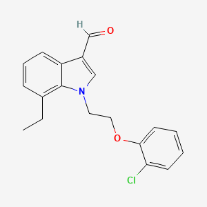 molecular formula C19H18ClNO2 B5762008 1-[2-(2-chlorophenoxy)ethyl]-7-ethyl-1H-indole-3-carbaldehyde 