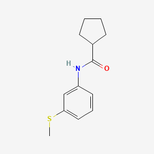 molecular formula C13H17NOS B5762016 N-[3-(methylthio)phenyl]cyclopentanecarboxamide 
