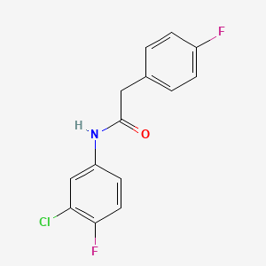 molecular formula C14H10ClF2NO B5762028 N-(3-chloro-4-fluorophenyl)-2-(4-fluorophenyl)acetamide 