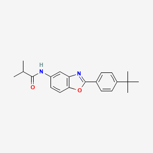 molecular formula C21H24N2O2 B5762030 N-[2-(4-tert-butylphenyl)-1,3-benzoxazol-5-yl]-2-methylpropanamide 