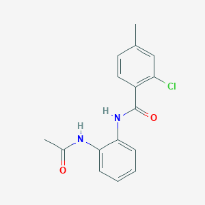 molecular formula C16H15ClN2O2 B5762034 N-[2-(acetylamino)phenyl]-2-chloro-4-methylbenzamide 
