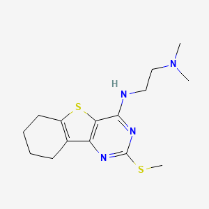 molecular formula C15H22N4S2 B5762036 N,N-dimethyl-N'-[2-(methylthio)-6,7,8,9-tetrahydro[1]benzothieno[3,2-d]pyrimidin-4-yl]-1,2-ethanediamine 