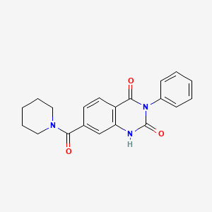 molecular formula C20H19N3O3 B5762044 3-phenyl-7-(1-piperidinylcarbonyl)-2,4(1H,3H)-quinazolinedione 