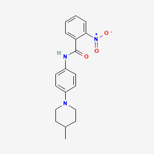 molecular formula C19H21N3O3 B5762057 N-[4-(4-methyl-1-piperidinyl)phenyl]-2-nitrobenzamide 