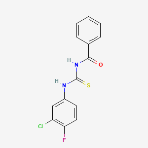molecular formula C14H10ClFN2OS B5762060 N-{[(3-chloro-4-fluorophenyl)amino]carbonothioyl}benzamide 