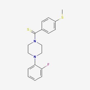 molecular formula C18H19FN2S2 B5762068 1-(2-fluorophenyl)-4-{[4-(methylthio)phenyl]carbonothioyl}piperazine 
