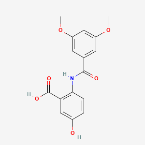 molecular formula C16H15NO6 B5762075 2-[(3,5-dimethoxybenzoyl)amino]-5-hydroxybenzoic acid 