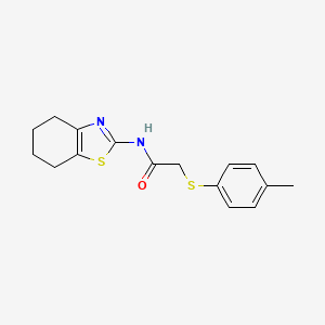 molecular formula C16H18N2OS2 B5762079 2-[(4-methylphenyl)thio]-N-(4,5,6,7-tetrahydro-1,3-benzothiazol-2-yl)acetamide 