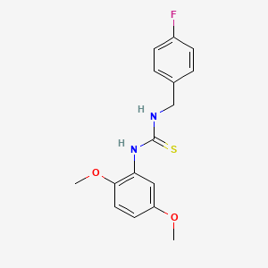 molecular formula C16H17FN2O2S B5762086 N-(2,5-dimethoxyphenyl)-N'-(4-fluorobenzyl)thiourea 