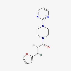 molecular formula C15H16N4O2 B5762092 2-{4-[3-(2-furyl)acryloyl]-1-piperazinyl}pyrimidine 