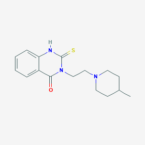 molecular formula C16H21N3OS B5762102 3-[2-(4-methyl-1-piperidinyl)ethyl]-2-thioxo-2,3-dihydro-4(1H)-quinazolinone 