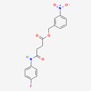 molecular formula C17H15FN2O5 B5762106 3-nitrobenzyl 4-[(4-fluorophenyl)amino]-4-oxobutanoate 