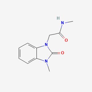molecular formula C11H13N3O2 B5762113 N-methyl-2-(3-methyl-2-oxo-2,3-dihydro-1H-benzimidazol-1-yl)acetamide 