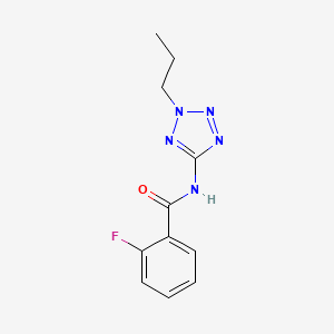 molecular formula C11H12FN5O B5762185 2-fluoro-N-(2-propyl-2H-tetrazol-5-yl)benzamide CAS No. 593241-41-9