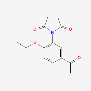 molecular formula C14H13NO4 B5762199 1-(5-acetyl-2-ethoxyphenyl)-1H-pyrrole-2,5-dione 