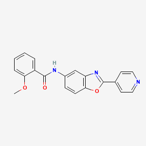 molecular formula C20H15N3O3 B5762214 2-methoxy-N-[2-(4-pyridinyl)-1,3-benzoxazol-5-yl]benzamide 
