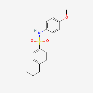 molecular formula C17H21NO3S B5762238 4-isobutyl-N-(4-methoxyphenyl)benzenesulfonamide 