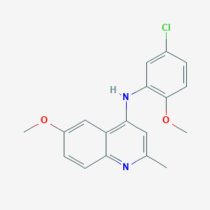 molecular formula C18H17ClN2O2 B5762261 N-(5-chloro-2-methoxyphenyl)-6-methoxy-2-methyl-4-quinolinamine 