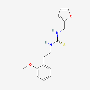 molecular formula C15H18N2O2S B5762265 N-(2-furylmethyl)-N'-[2-(2-methoxyphenyl)ethyl]thiourea 