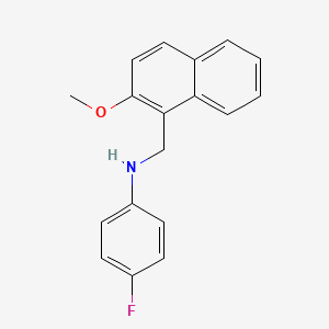 molecular formula C18H16FNO B5762273 (4-fluorophenyl)[(2-methoxy-1-naphthyl)methyl]amine 