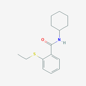 molecular formula C15H21NOS B5762288 N-cyclohexyl-2-(ethylthio)benzamide 