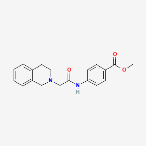 molecular formula C19H20N2O3 B5762296 methyl 4-[(3,4-dihydro-2(1H)-isoquinolinylacetyl)amino]benzoate 