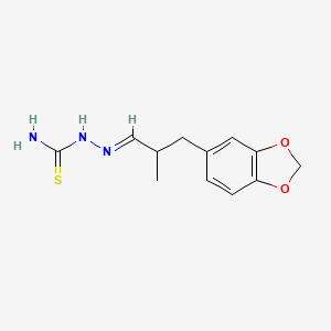 molecular formula C12H15N3O2S B5762302 3-(1,3-benzodioxol-5-yl)-2-methylpropanal thiosemicarbazone 